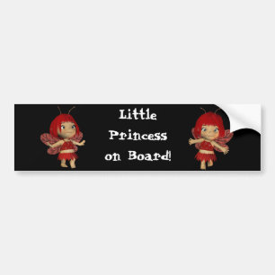 Little Princess on Board Safety Bumper ssticker Sticker