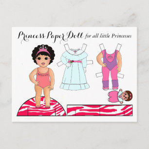 "Little Princess" Paper Doll Party Postcards