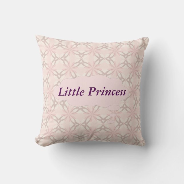 Little Princess Personalised Throw Pillow (Front)