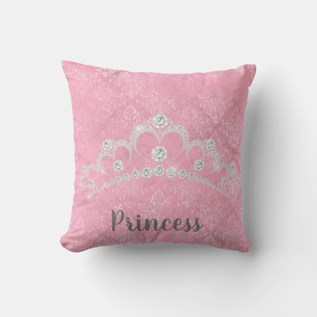 LITTLE PRINCESS PILLOW PINK customisable (Front)