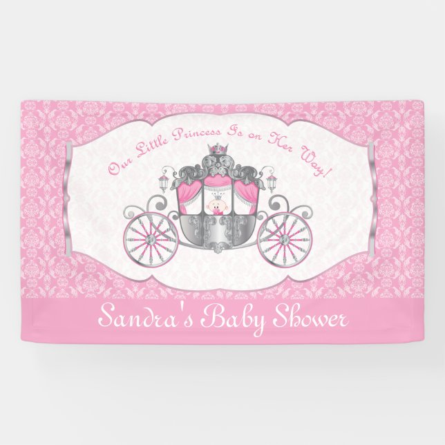 Little Princess, Pink Baby Shower Banner (Horizontal)