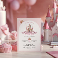 Little Princess Pink Castle Crown Birthday Arch
