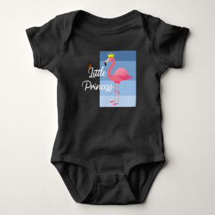 Little Princess Pink Flamingo Design - Baby Jersey Bodysuit