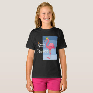 Little Princess Pink Flamingo Design - Girls' Basi T-Shirt