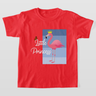 Little Princess Pink Flamingo Design - Girls' Basi T-Shirt