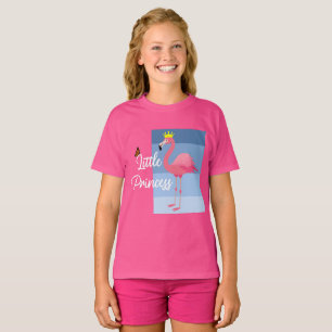 Little Princess Pink Flamingo Design - Girls' Basi T-Shirt