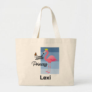 Little Princess Pink Flamingo Design - Jumbo Tote