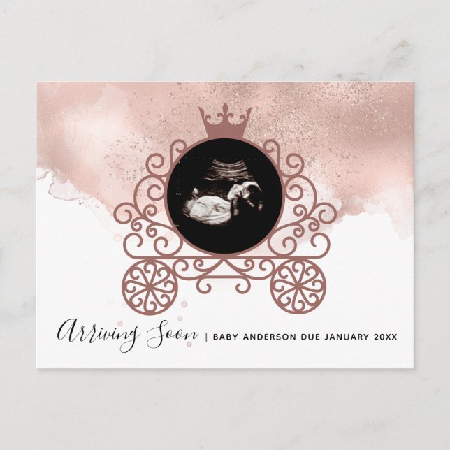 Little Princess Sonogram Pregnancy Announcement  (Front)