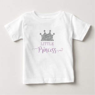 Little Princess Tutu Bodysuit, Purple and Silver Baby T-Shirt