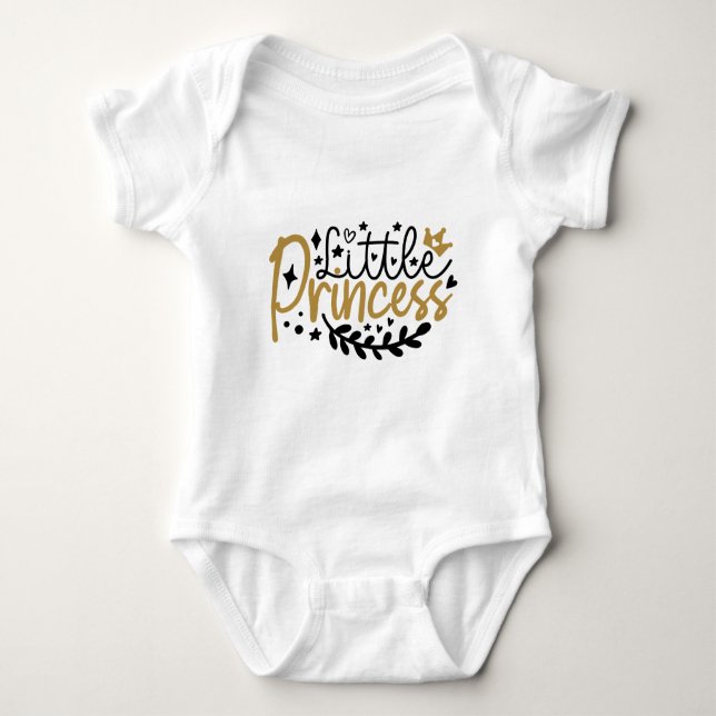 Little Princess Typography Baby Bodysuit (Front)