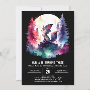 Little Printable Wolf Birthday Invitation
