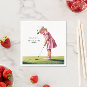 Little Pro In Pink: Birthday on the Green Napkin