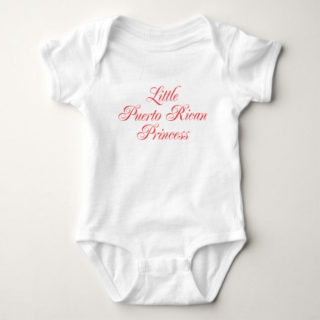 Little Puerto Rican Princess Baby Bodysuit (Front)