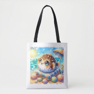Little Puff’s Beachside Retreat Tote Bag