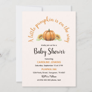 little pumkin baby shower invitation