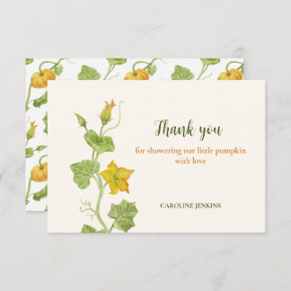 little pumkin botanical  thank you card