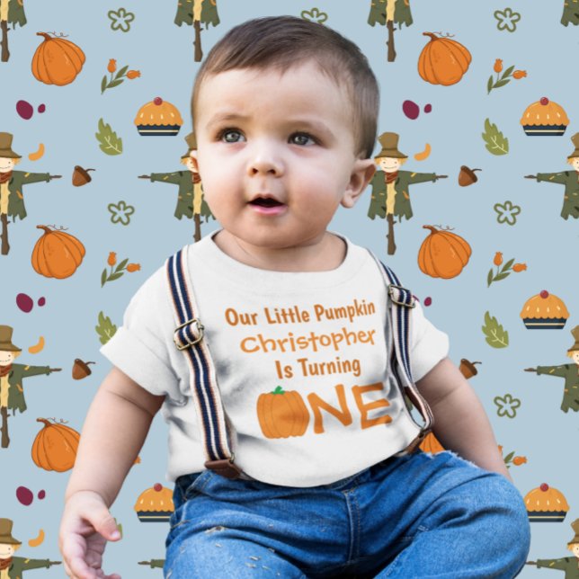 Little Pumpkin 1st Birthday Baby T-Shirt (Creator Uploaded)