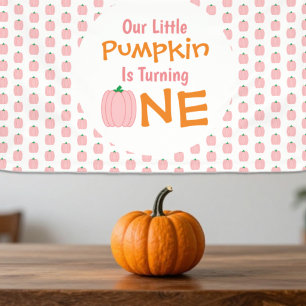 Little Pumpkin 1st Birthday Banner