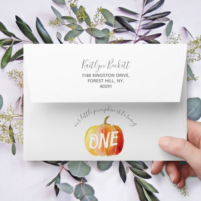 Little Pumpkin 1st Birthday Envelope (Creator Uploaded)
