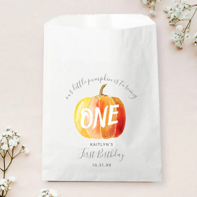 Little Pumpkin 1st Birthday Favour Bags (Creator Uploaded)
