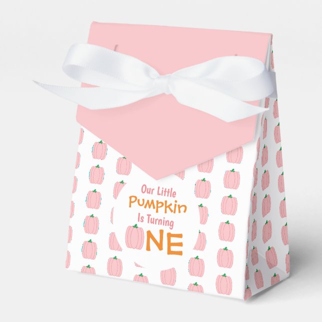 Little Pumpkin 1st Birthday Favour Box (Front Side)
