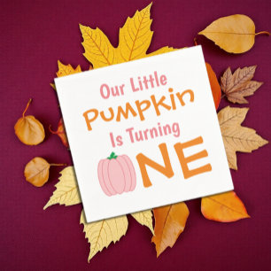Little Pumpkin 1st Birthday Napkin