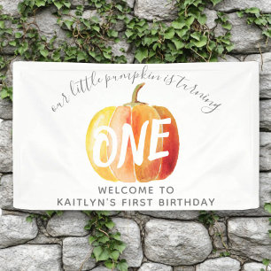 Little Pumpkin 1st Birthday Welcome Banner