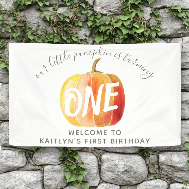 Little Pumpkin 1st Birthday Welcome Banner (Creator Uploaded)