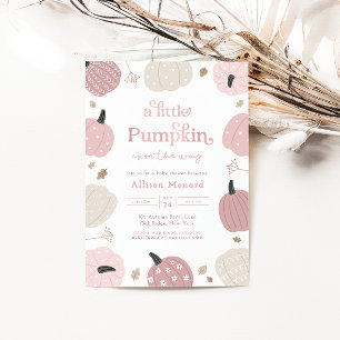 Little Pumpkin Autumn Baby Shower Invitation