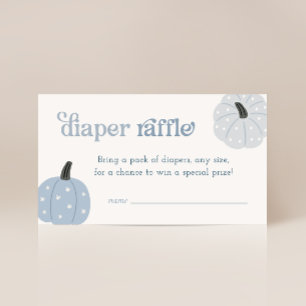 Little Pumpkin Autumn Diaper Raffle Baby Shower  Enclosure Card