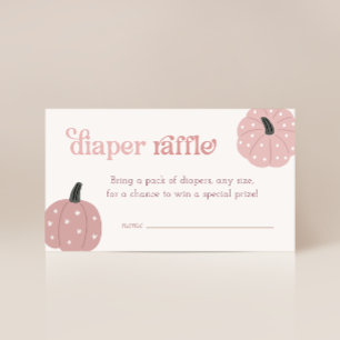 Little Pumpkin Autumn Diaper Raffle Baby Shower  Enclosure Card