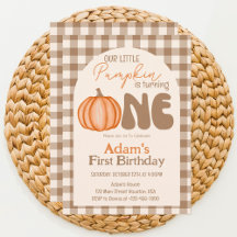 Little Pumpkin Autumn Fall First 1st Birthday