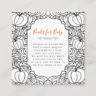 Little Pumpkin Autumn Fall Halloween Baby Shower Enclosure Card