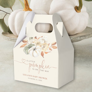Little Pumpkin Autumn Floral Baby Shower Favour Box