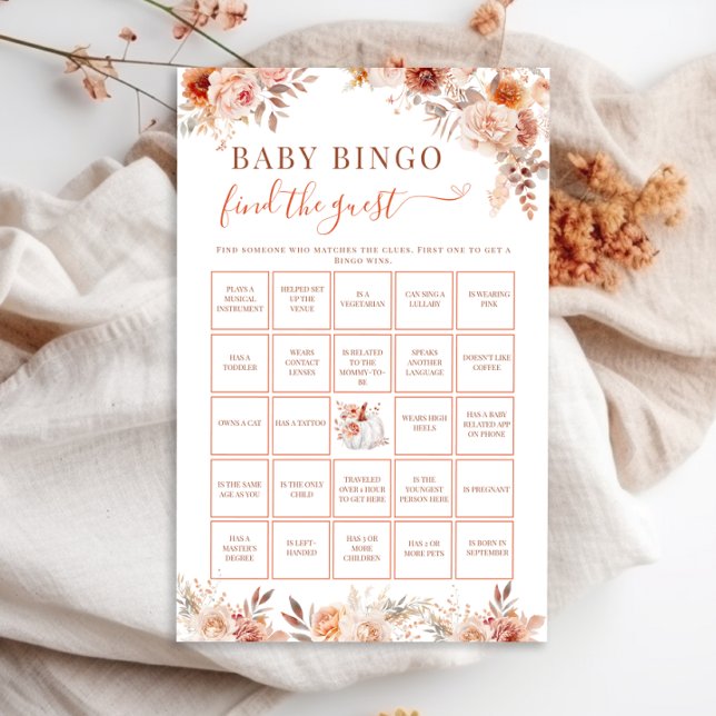 Little Pumpkin Baby Bingo Find The Guest Game (Creator Uploaded)