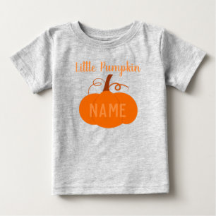 "Little Pumpkin" Baby Name Fall T-Shirt