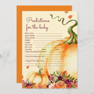 Little pumpkin baby predictions and advice. invitation