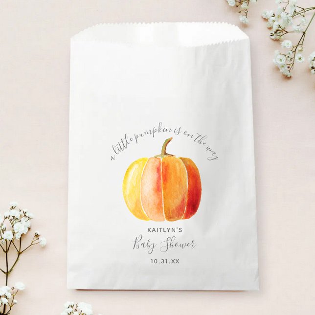Little Pumpkin Baby Shower Favour Bags (Creator Uploaded)