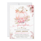 Little Pumpkin Baby Shower Girl Pink Fall Autumn
