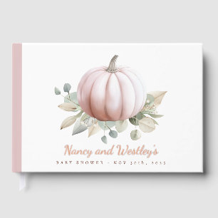 Little Pumpkin Baby Shower Guest Book – Blush Fall