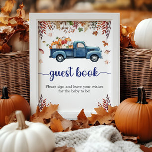 Little Pumpkin Baby Shower Guest Book Sign