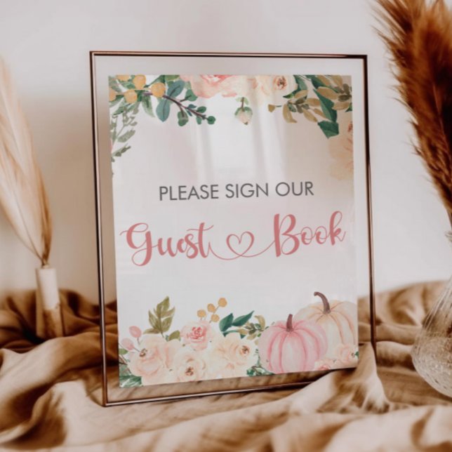 Little Pumpkin Baby Shower Guest Book Sign (Creator Uploaded)