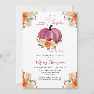 Little Pumpkin Baby Shower Invitation