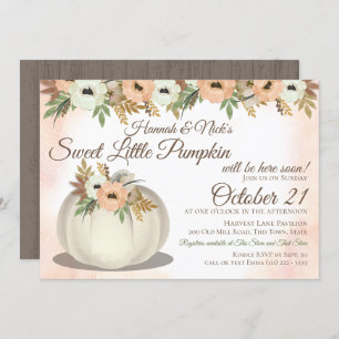 Little Pumpkin Baby Shower Invitation