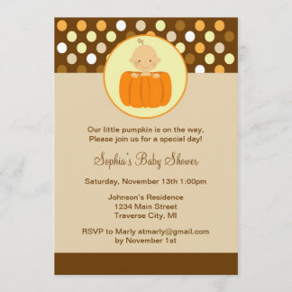 Little Pumpkin Baby Shower Invitation
