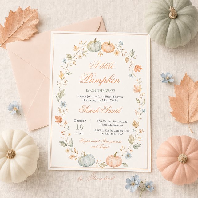 Little Pumpkin Baby Shower Invitation (Creator Uploaded)