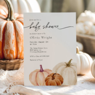 Little Pumpkin Baby Shower Invitation