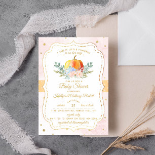 Little Pumpkin Baby Shower Invitation