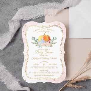 Little Pumpkin Baby Shower Invitation