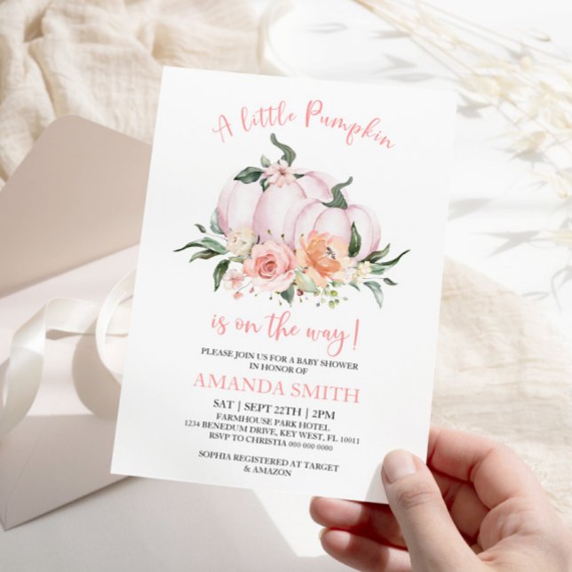 Little Pumpkin Baby Shower Invitation (Baby Shower Invitation)